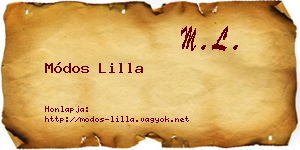 Módos Lilla névjegykártya