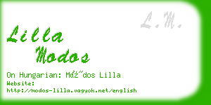 lilla modos business card